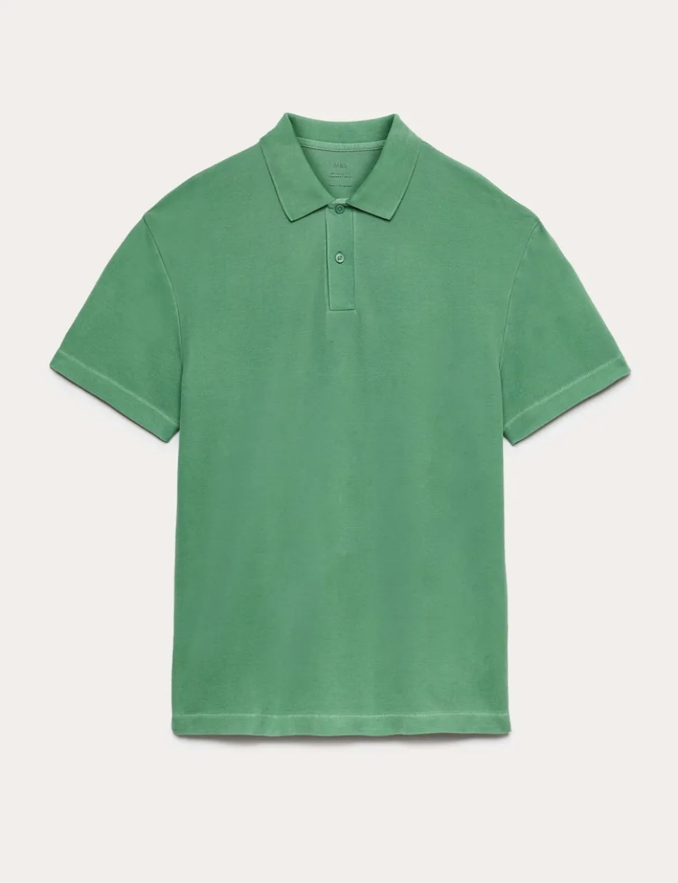 Pure Cotton Garment Dyed Polo Shirt