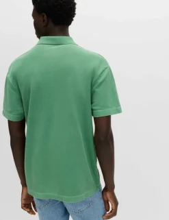 Pure Cotton Garment Dyed Polo Shirt