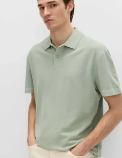Pure Cotton Garment Dyed Polo Shirt
