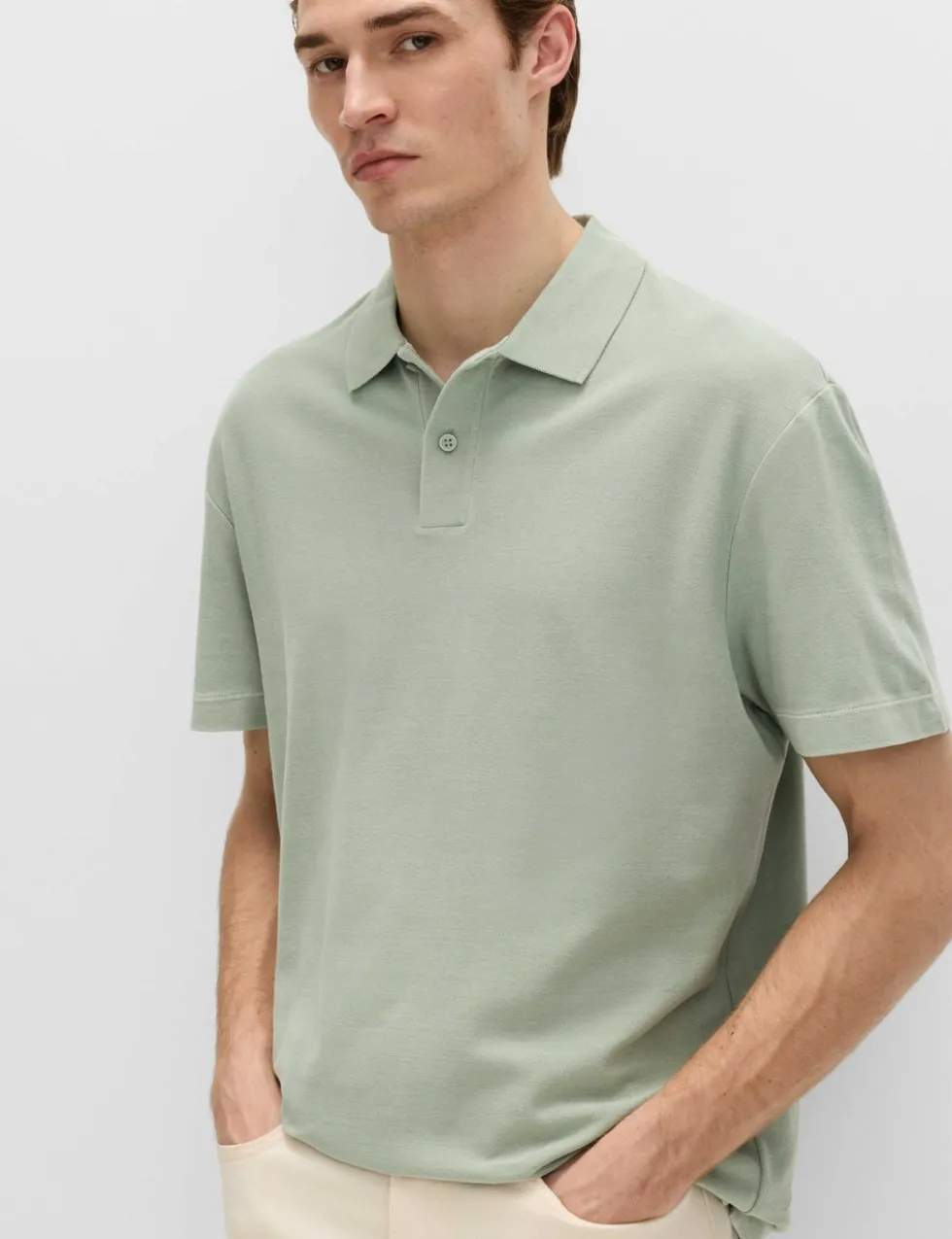 Pure Cotton Garment Dyed Polo Shirt