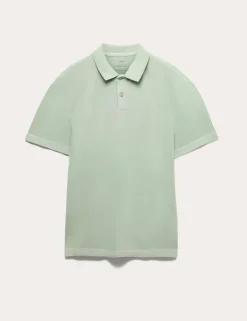 Pure Cotton Garment Dyed Polo Shirt