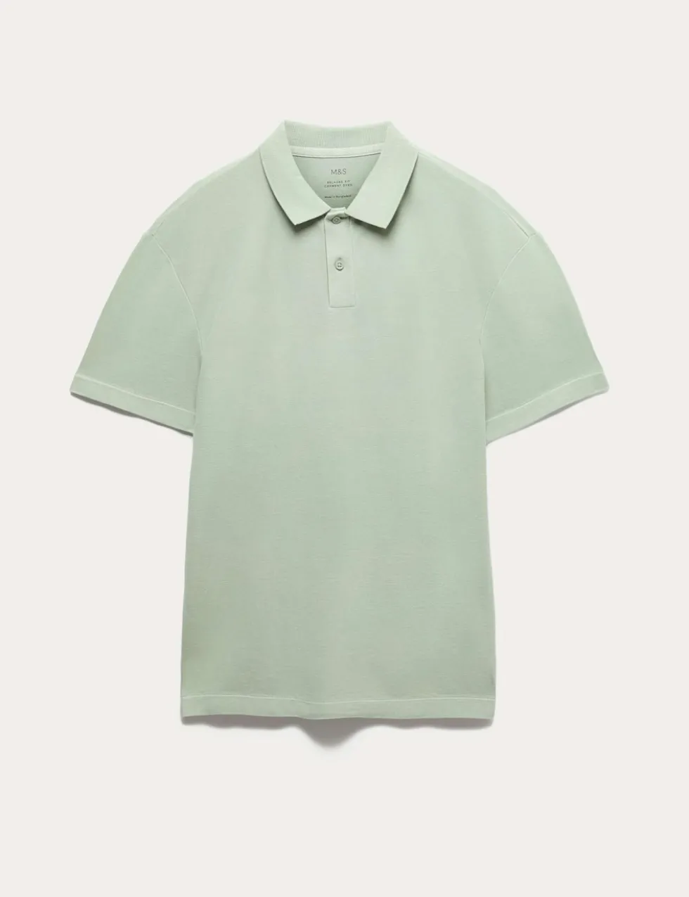 Pure Cotton Garment Dyed Polo Shirt
