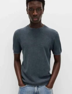 Pure Cotton Garment Dyed Knitted T-Shirt