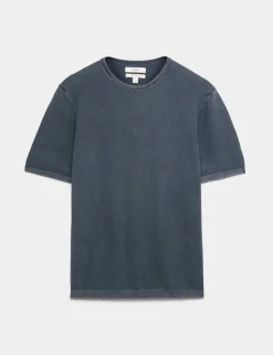 Pure Cotton Garment Dyed Knitted T-Shirt