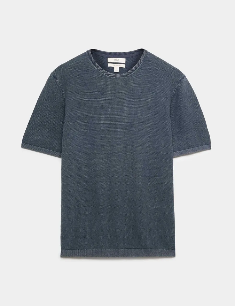 Pure Cotton Garment Dyed Knitted T-Shirt