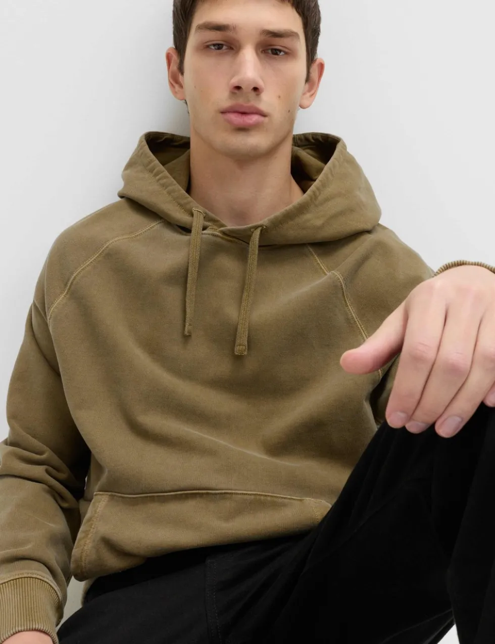 Pure Cotton Garment Dyed Hoodie