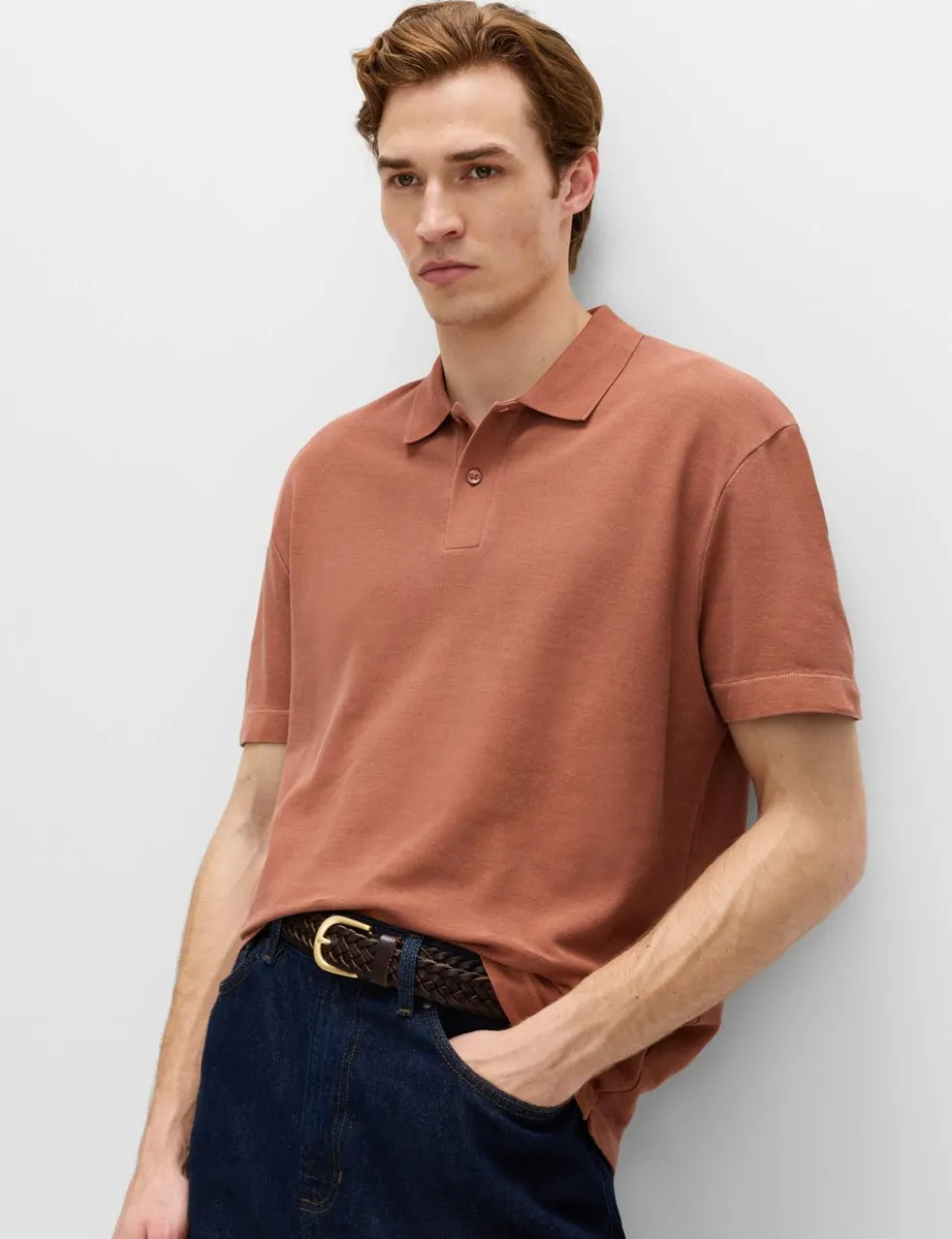Pure Cotton Garment Dyed Polo Shirt