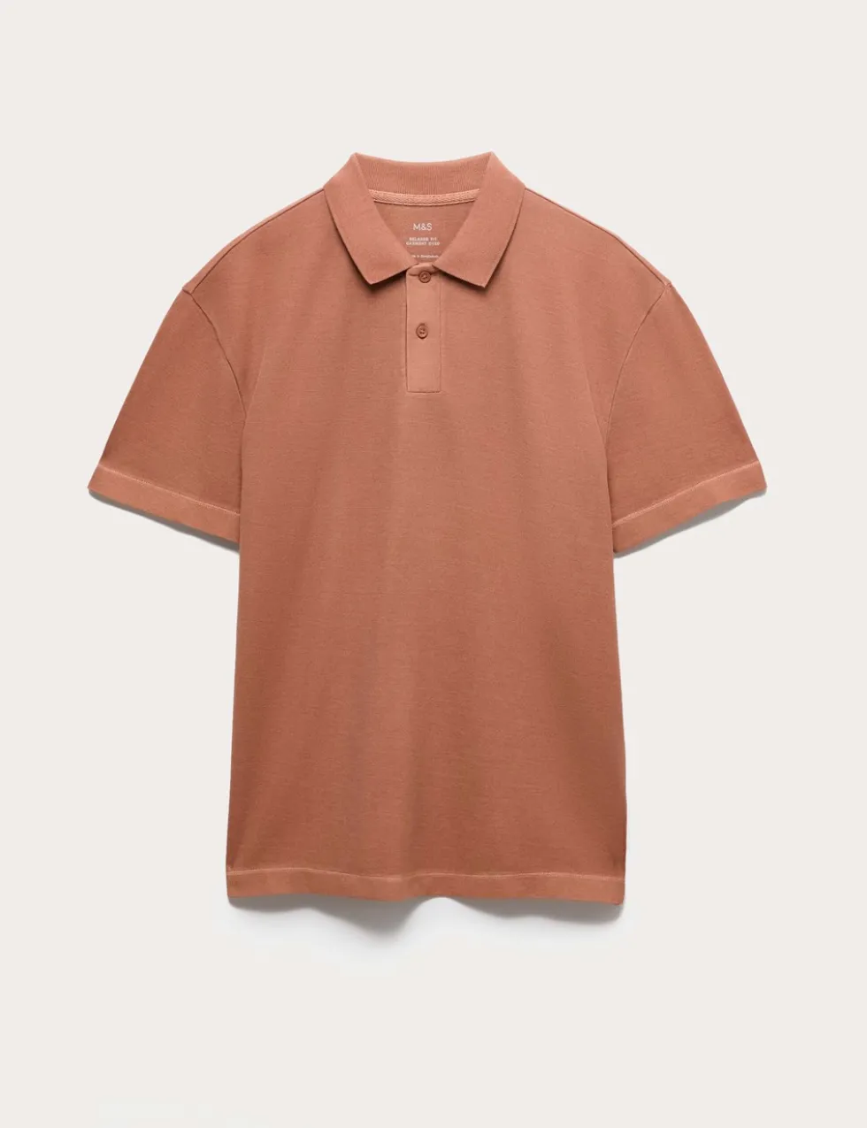 Pure Cotton Garment Dyed Polo Shirt