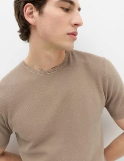 Pure Cotton Garment Dyed Knitted T-Shirt