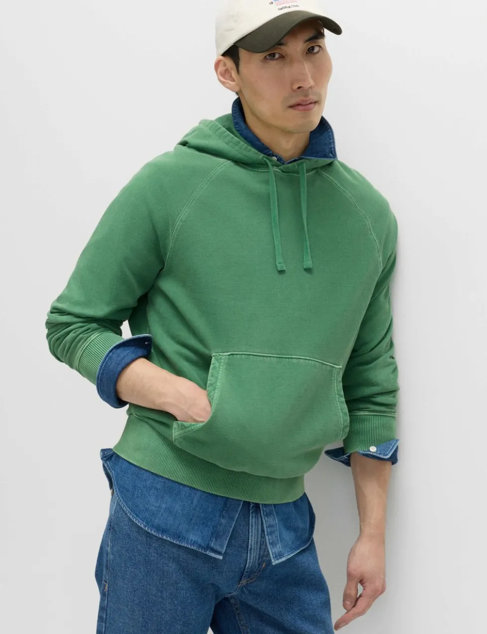 Pure Cotton Garment Dyed Hoodie