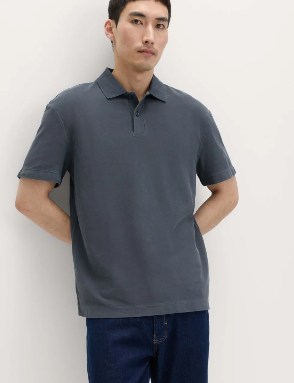 Pure Cotton Garment Dyed Polo Shirt