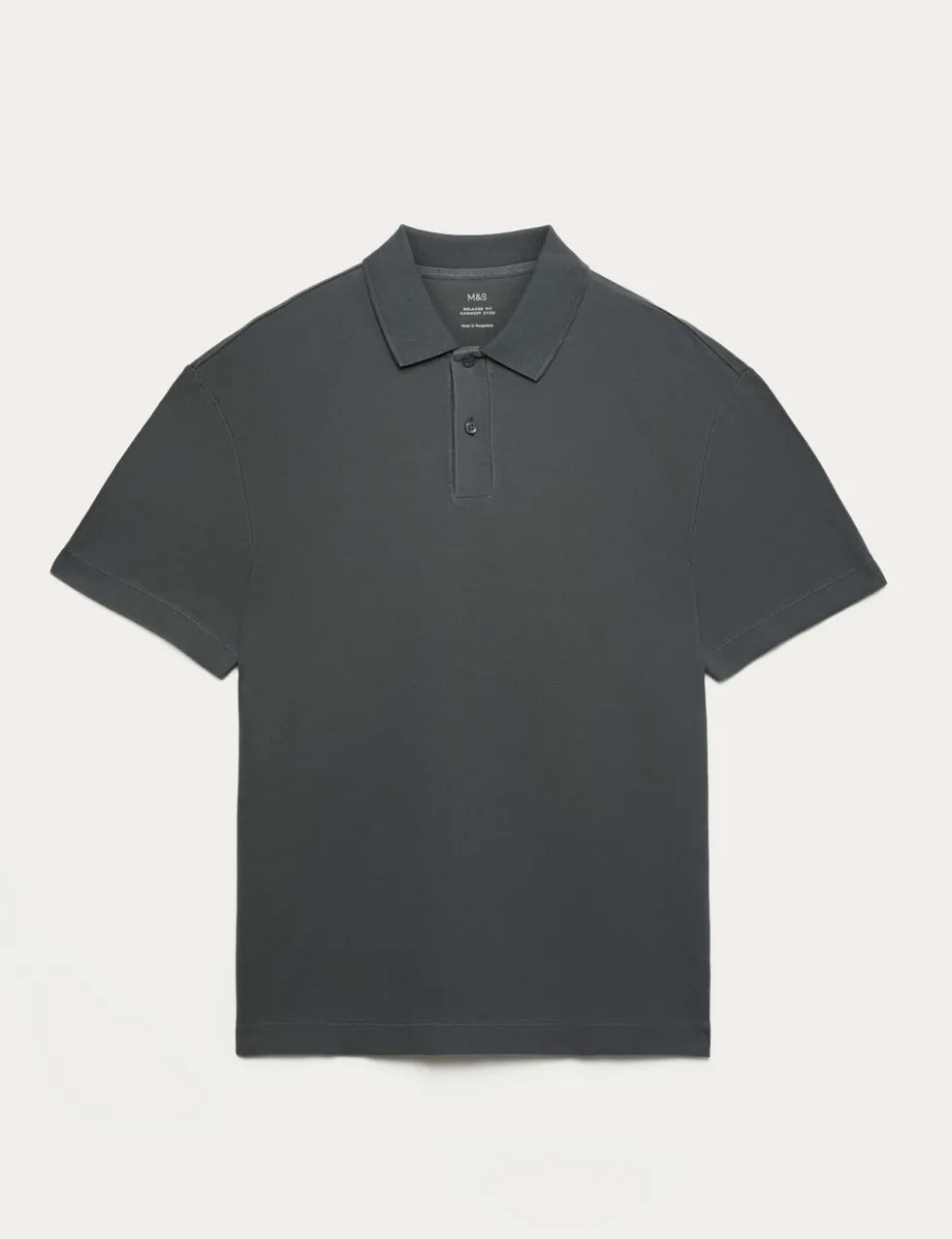 Pure Cotton Garment Dyed Polo Shirt
