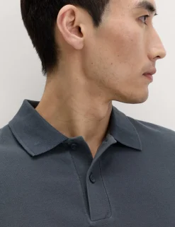 Pure Cotton Garment Dyed Polo Shirt