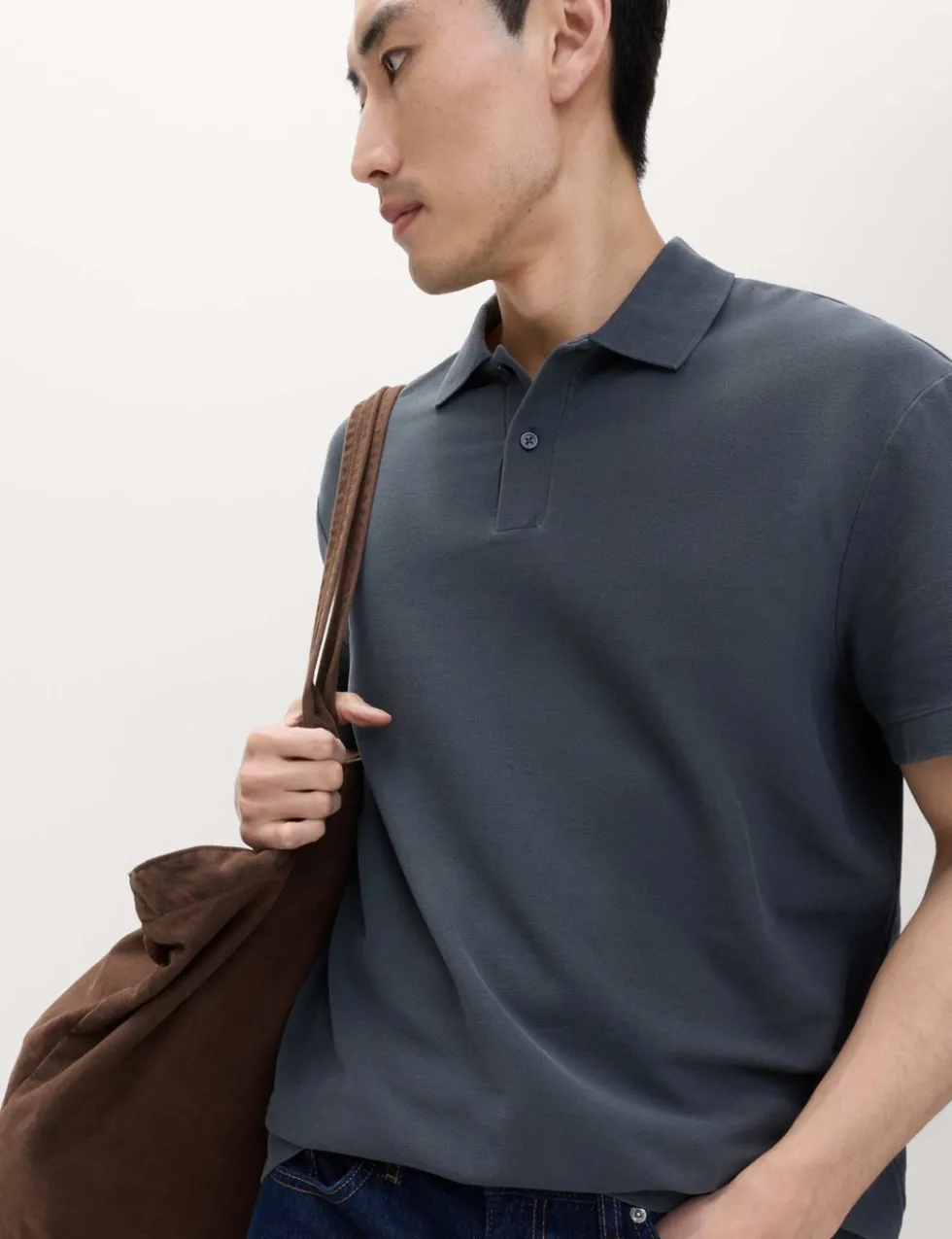 Pure Cotton Garment Dyed Polo Shirt