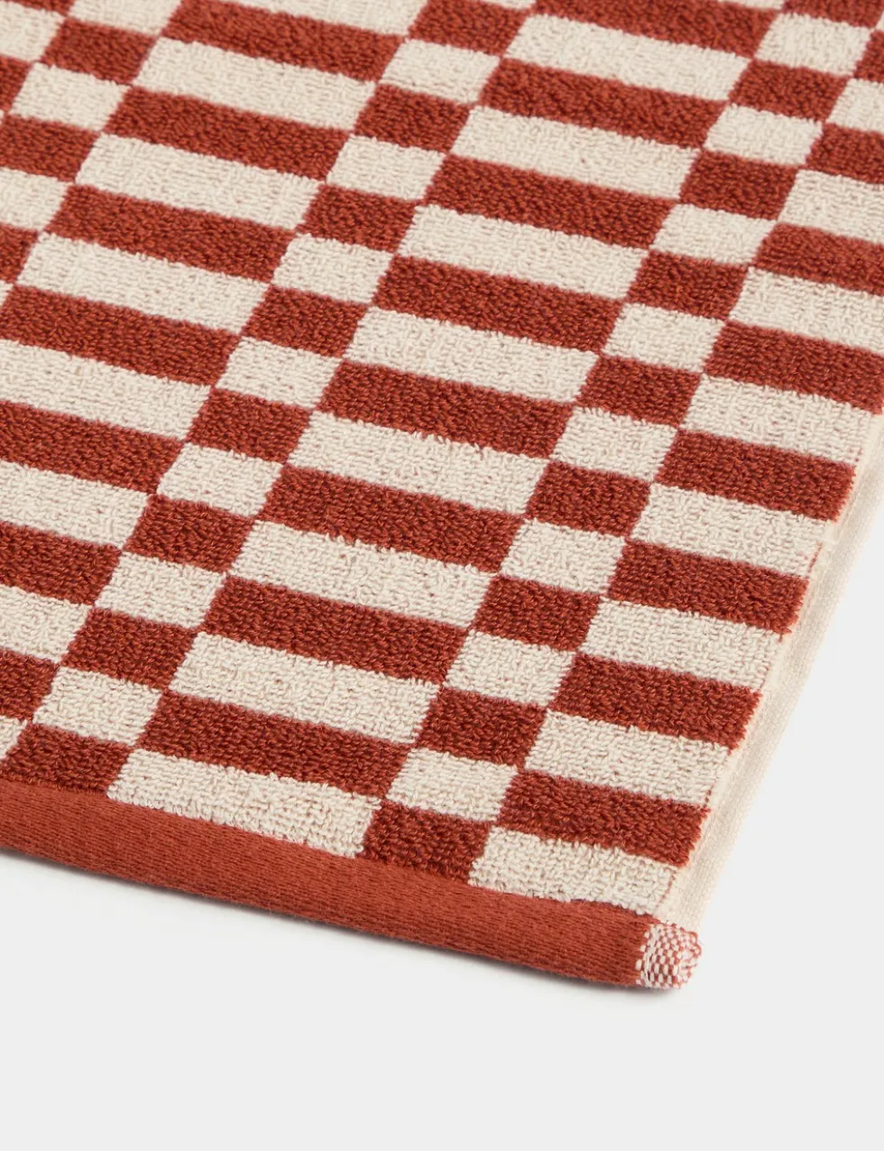 Pure Cotton Geometric Check Towel
