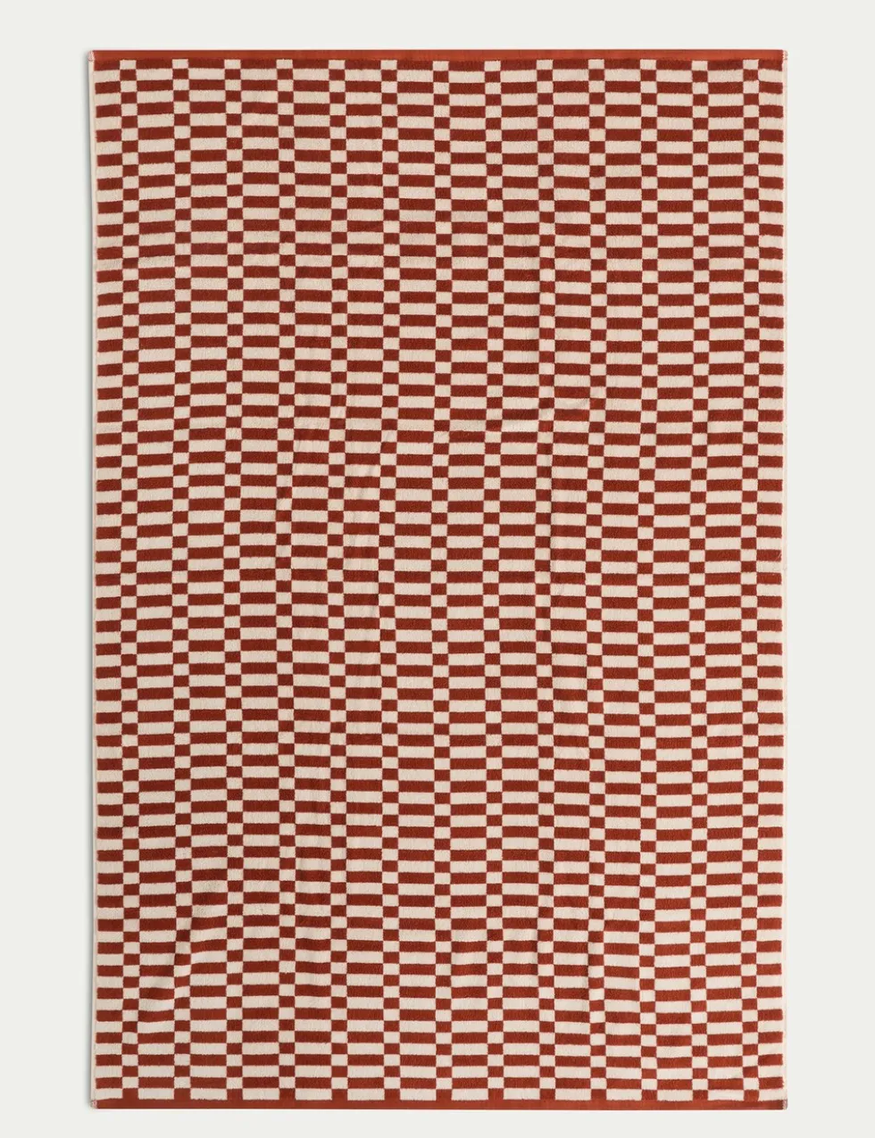 Pure Cotton Geometric Check Towel