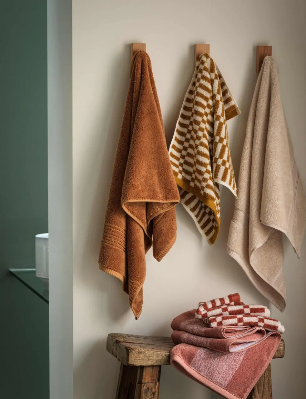 Pure Cotton Geometric Check Towel