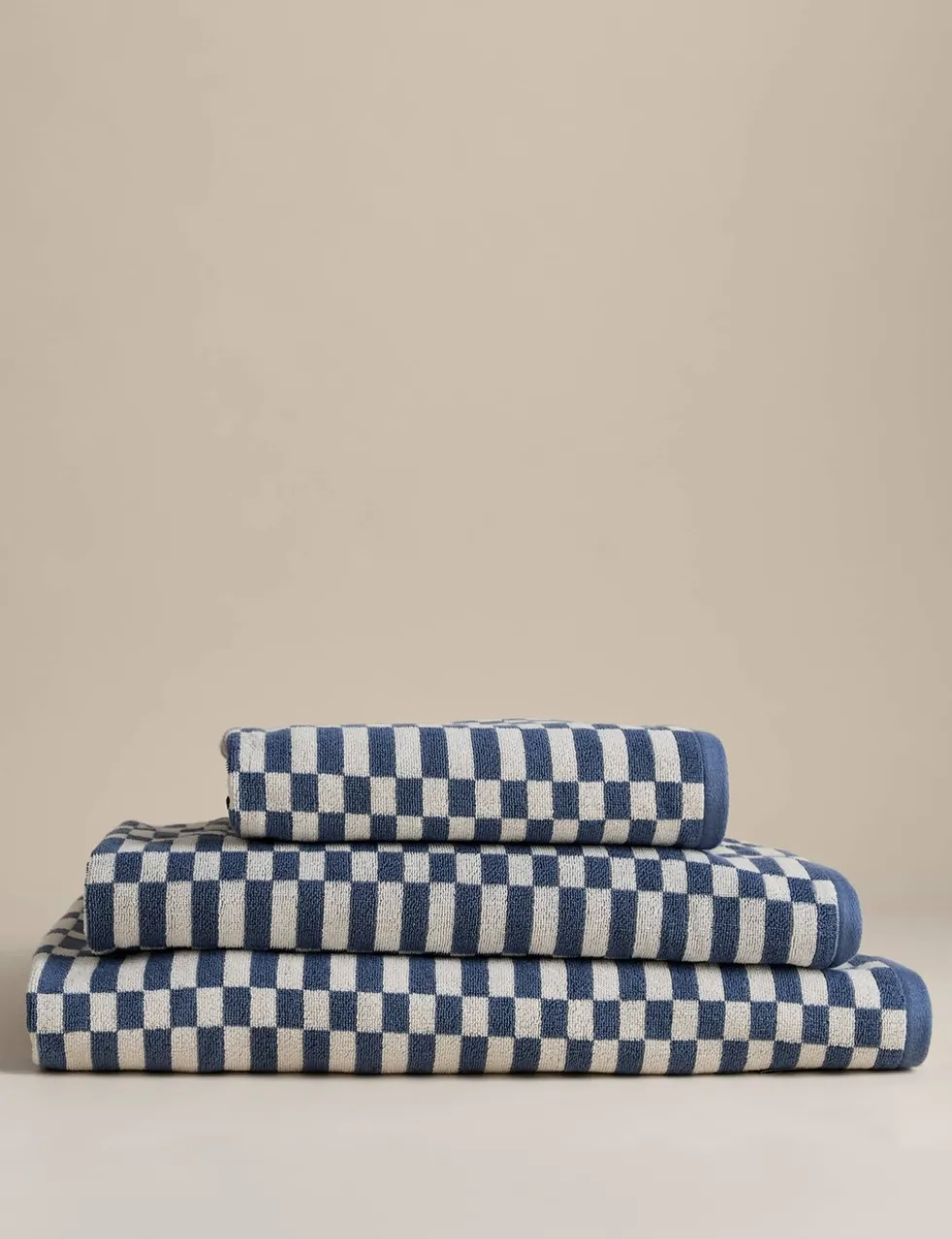 Pure Cotton Geometric Check Towel