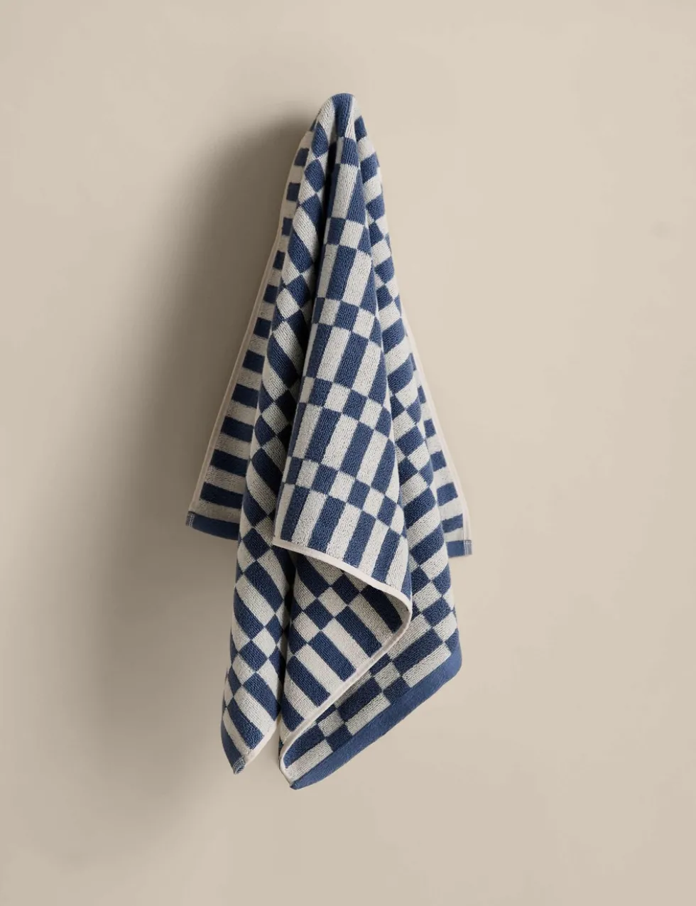 Pure Cotton Geometric Check Towel