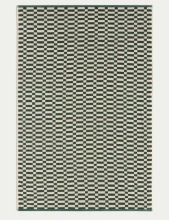 Pure Cotton Geometric Check Towel
