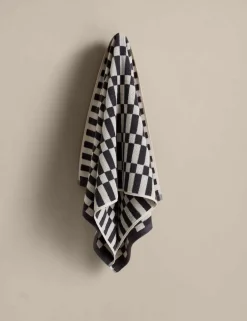 Pure Cotton Geometric Check Towel