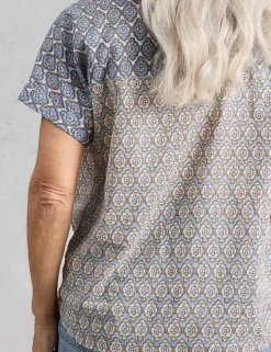 Pure Cotton Geometric Popover Shirt