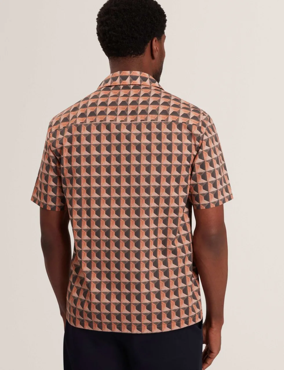 Pure Cotton Geometric Print Shirt
