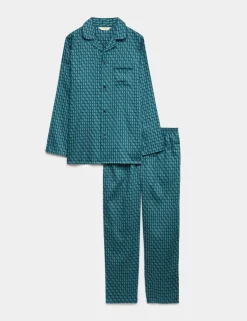 Pure Cotton Geometric Print Pyjama Set