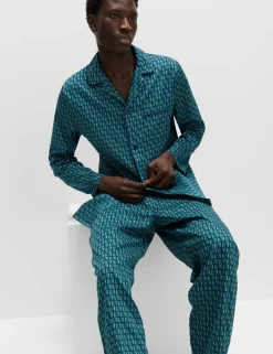 Pure Cotton Geometric Print Pyjama Set