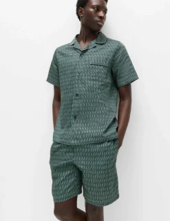Pure Cotton Geometric Print Pyjama Set