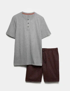 Pure Cotton Geometric Print Pyjama Set