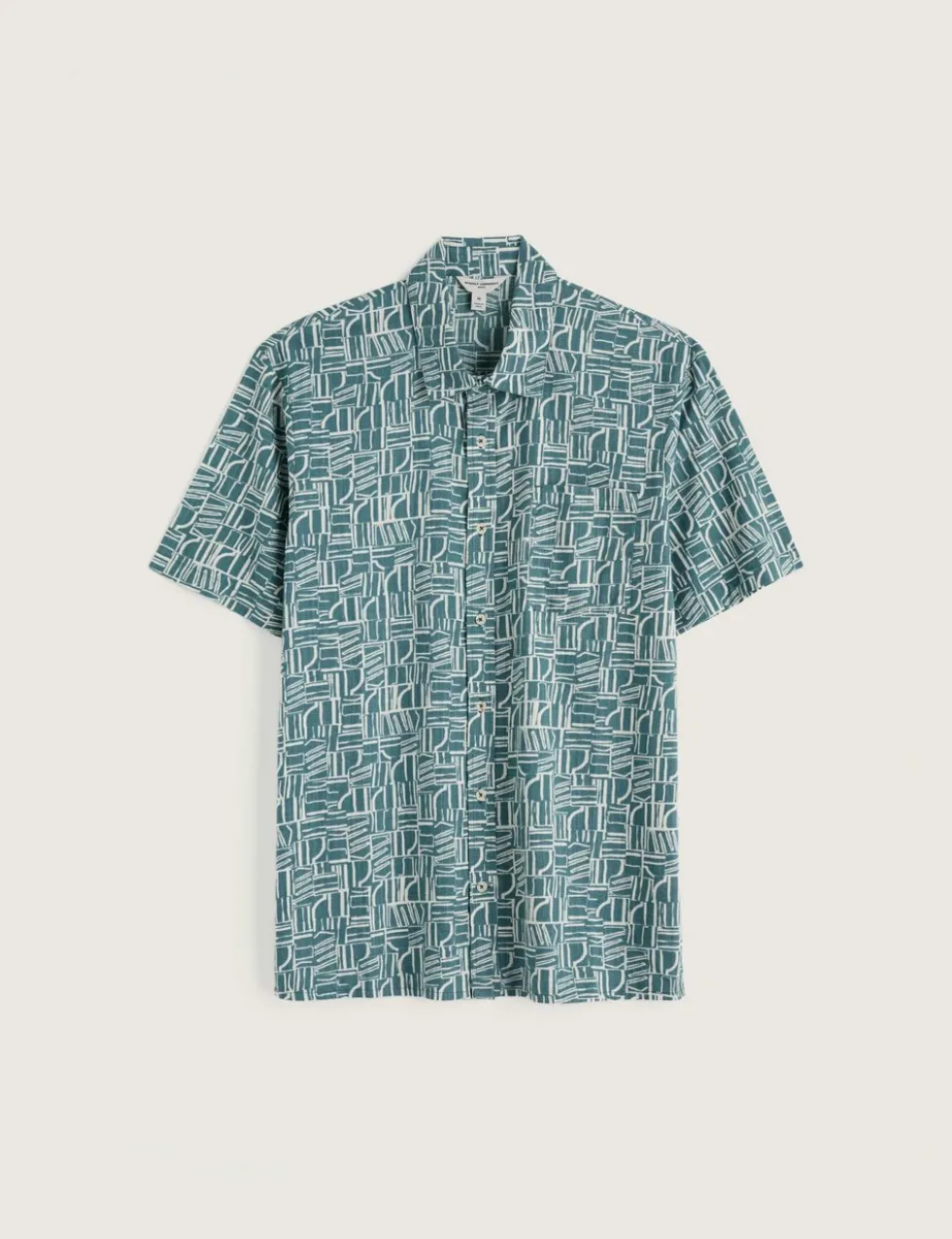 Pure Cotton Geometric Short Sleeve Shirt