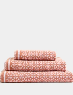 Pure Cotton Geometric Towel