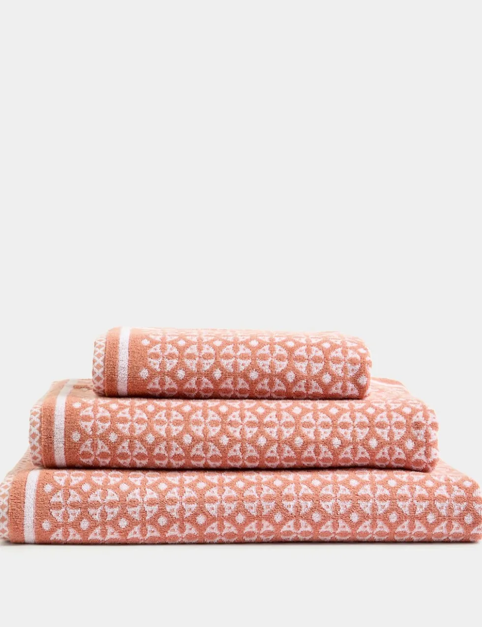 Pure Cotton Geometric Towel