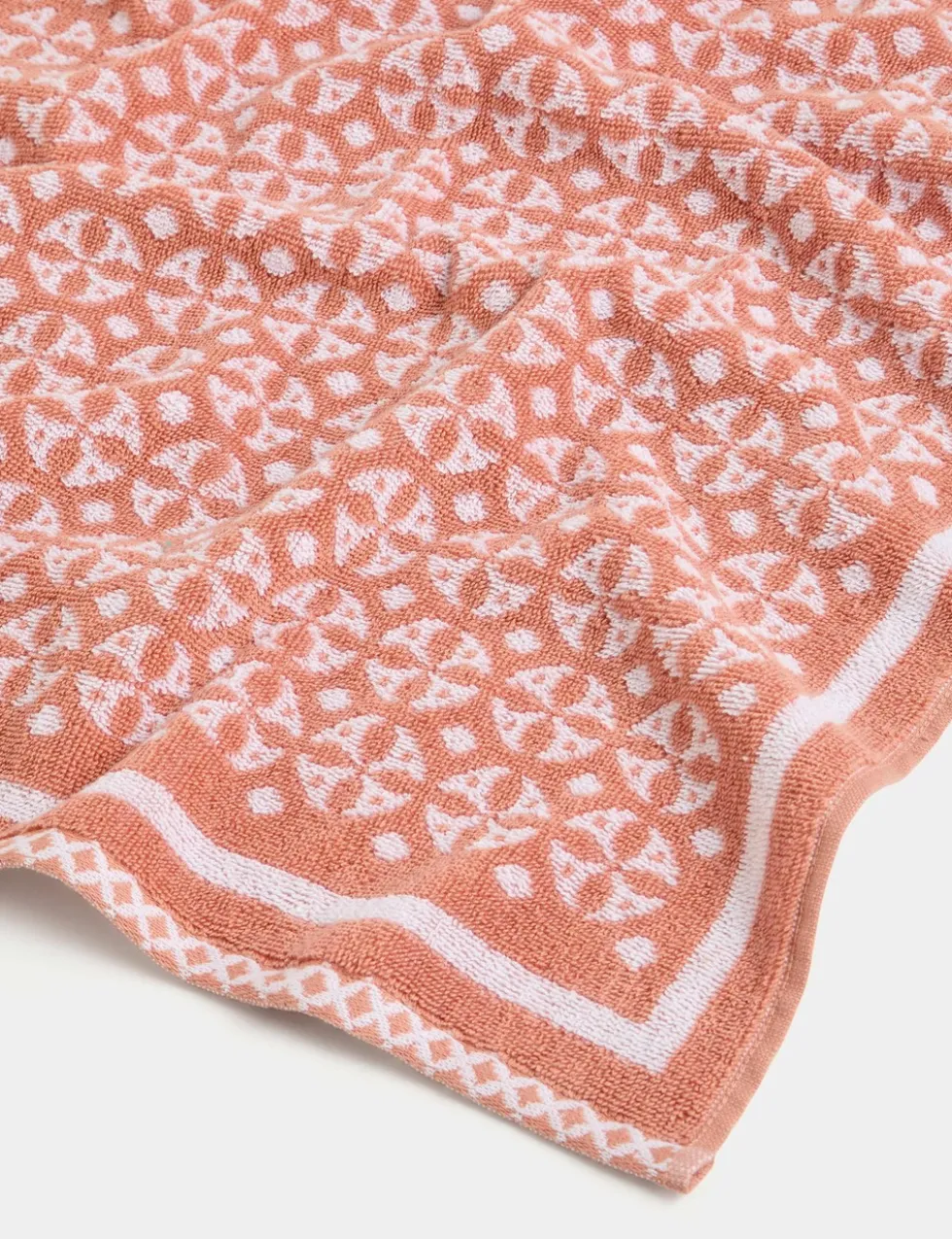 Pure Cotton Geometric Towel