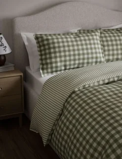 Pure Cotton Gingham Bedding Set