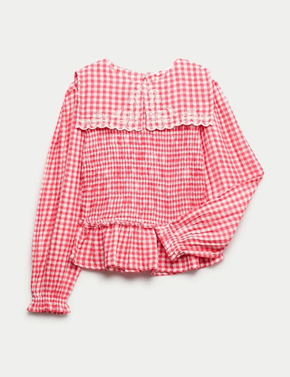 Pure Cotton Gingham Blouse (6-16 Yrs)
