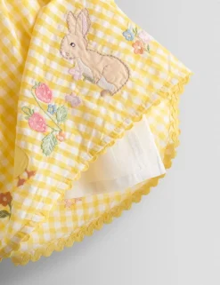 Pure Cotton Gingham Duck & Bunny Dress (6 Mths-7 Yrs)