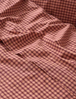 Pure Cotton Gingham Flat Sheet