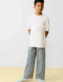 Pure Cotton Gingham Pyjama Bottoms (6-16 Yrs)