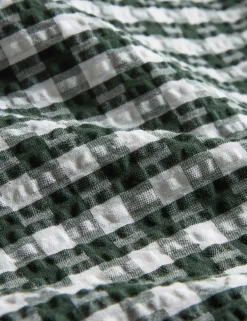 Pure Cotton Gingham Ruffle Bedding Set