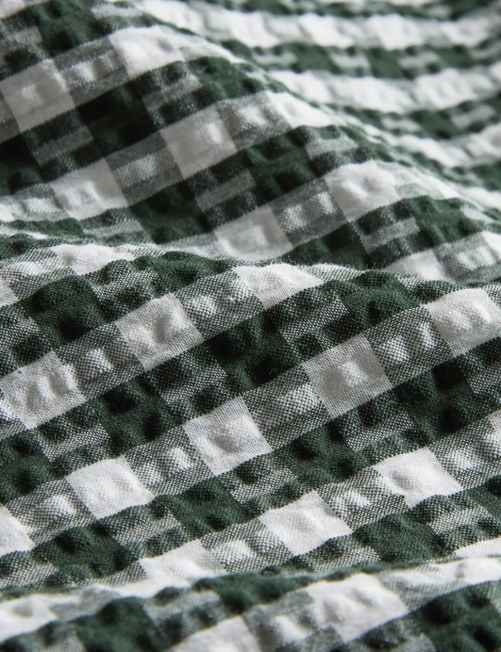 Pure Cotton Gingham Ruffle Bedding Set