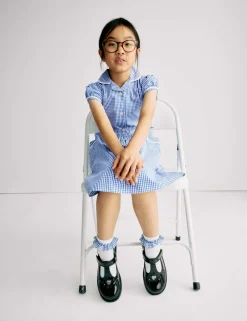 Pure Cotton Gingham School Dress (2-14 Yrs)