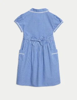 Pure Cotton Gingham School Dress (2-14 Yrs)