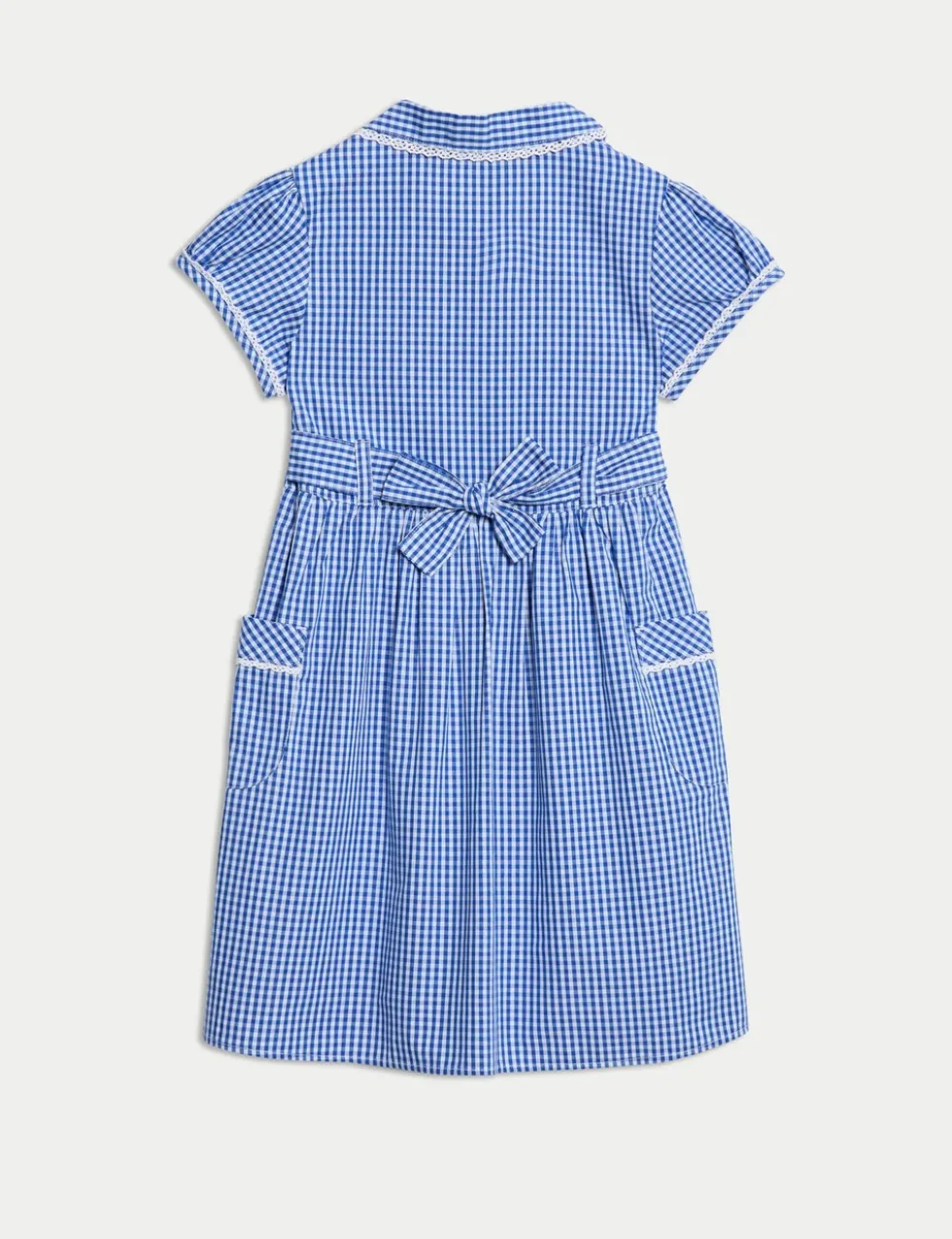 Pure Cotton Gingham School Dress (2-14 Yrs)
