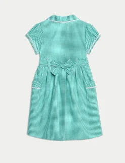 Pure Cotton Gingham School Dress (2-14 Yrs)