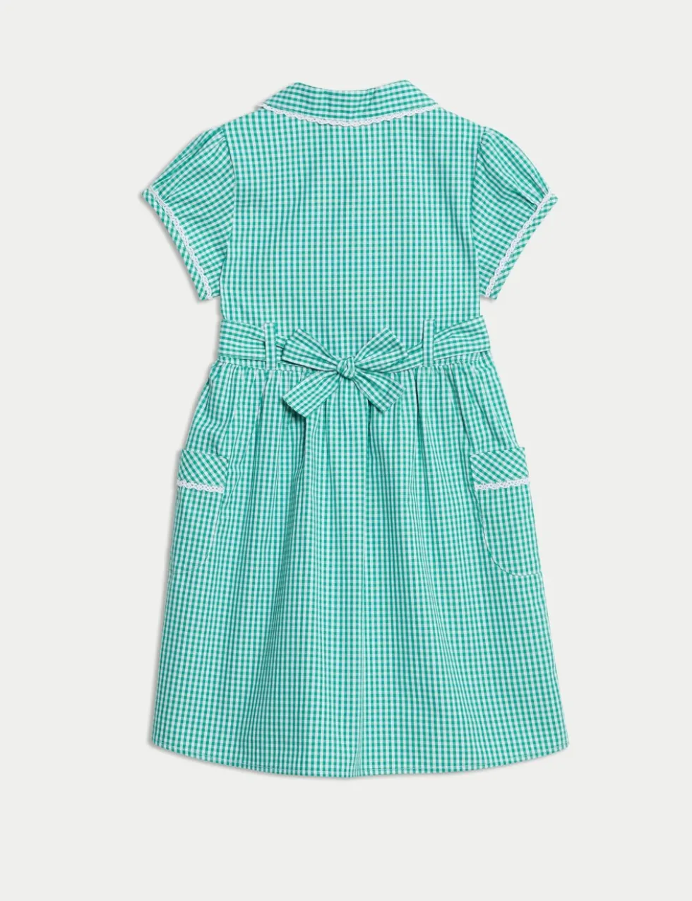 Pure Cotton Gingham School Dress (2-14 Yrs)