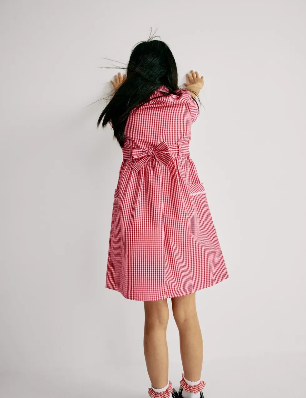 Pure Cotton Gingham School Dress (2-14 Yrs)