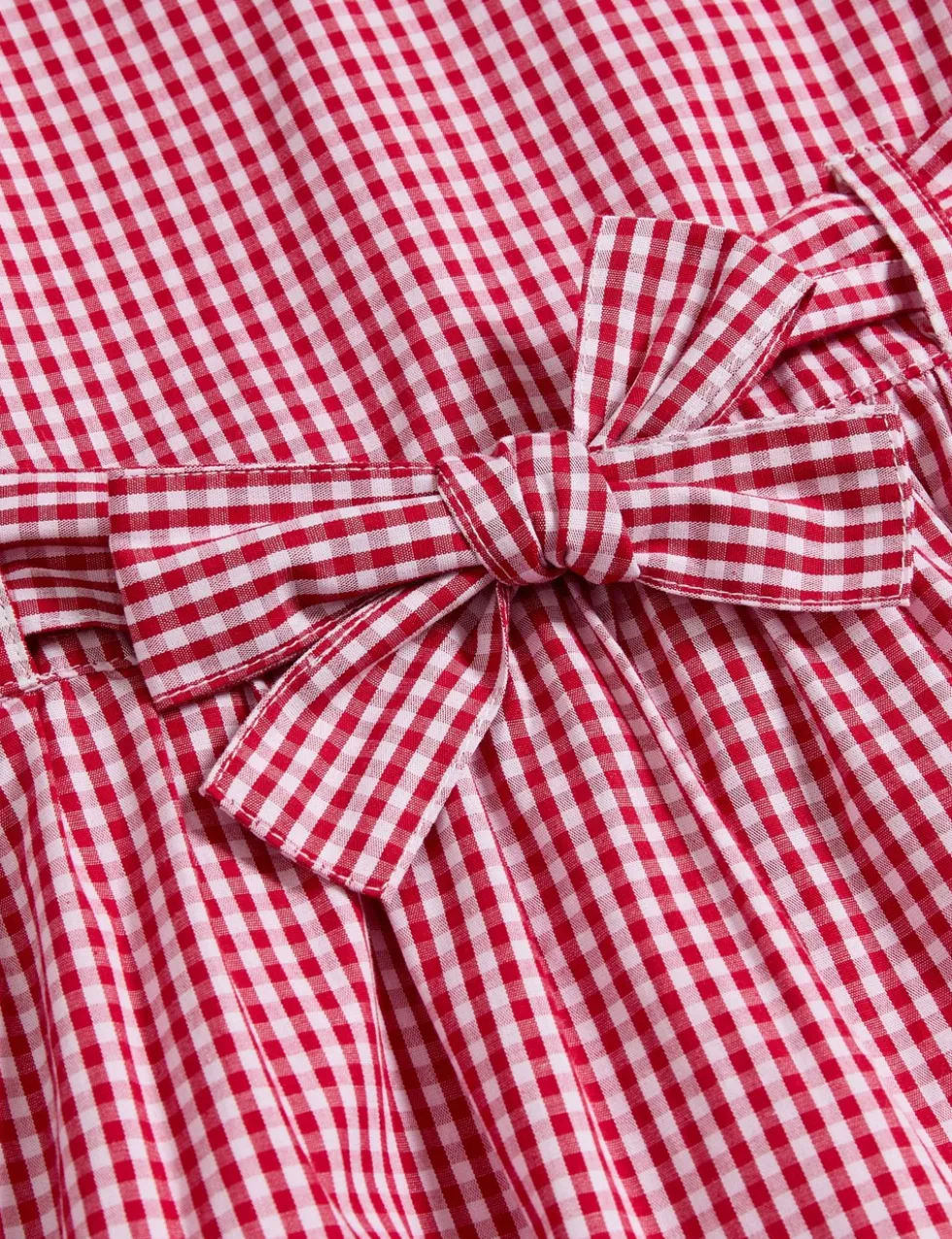 Pure Cotton Gingham School Dress (2-14 Yrs)