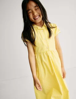 Pure Cotton Gingham School Dress (2-14 Yrs)